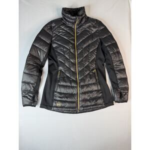 Michael Kors Jacket Women's Small Black Quilted Down Puffer Full Zip Thumbholes